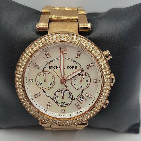 Michael Kors Parker MK5491 Women Stainless Steel Analog Dial Quartz Watch AM384 - Picture 1 of 11